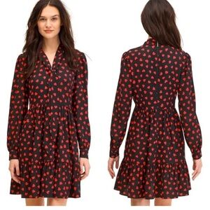 kate spade heartbeat tie neck shirt dress